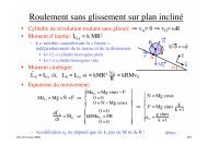 Roulement sans glissement sur plan incliné - Laboratoire de ...