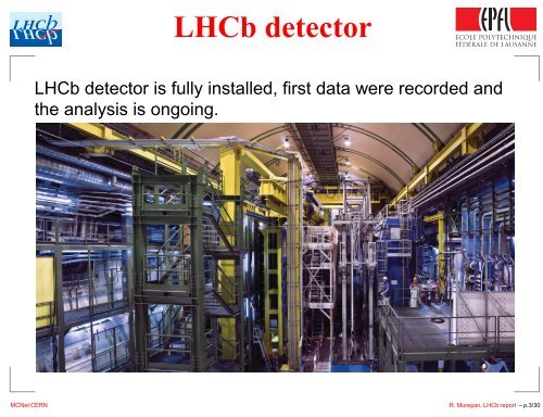 LHCb - Minimum Bias physics plans and MC framework - EPFL