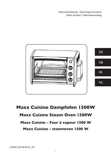 Maxx Cuisine Dampfofen 1500W - M6 Boutique