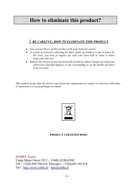 Instructions manual PRESS JUNIOR PRO II - M6 Boutique