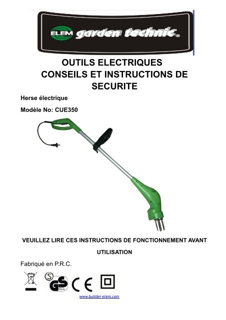 outils electriques conseils et instructions de securite - M6 Boutique