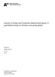 Country of Origin and Customer-based brand equity: A quantitative ...