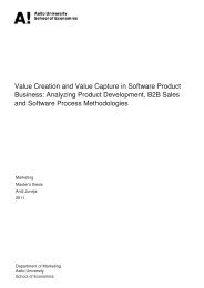 Value Creation and Value Capture in Software Product Business ...