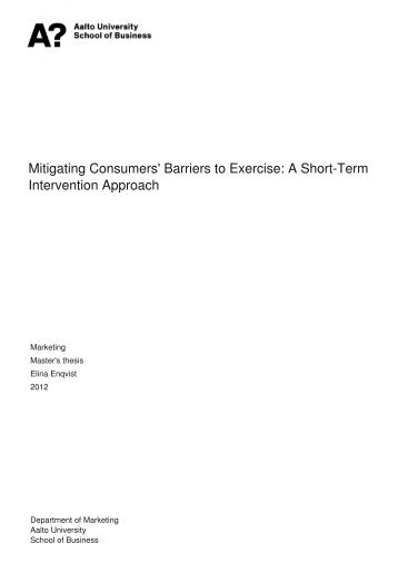 Mitigating Consumers' Barriers to Exercise: