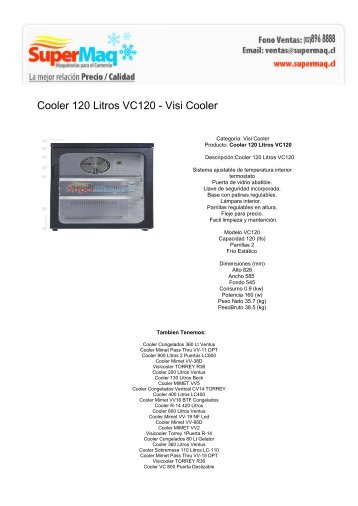 Cooler 120 Litros VC120 - Visi Cooler - Maquinas Helados