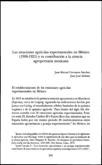 Las estaciones agrícolas experimentales en México - Dirección ...