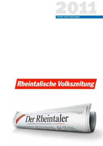 Preise und Leistungen - Rheintaler Druckerei und Verlag AG