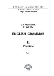 Rumjanceva Kalnina English Grammar 2 B - Daugavpils Universitāte