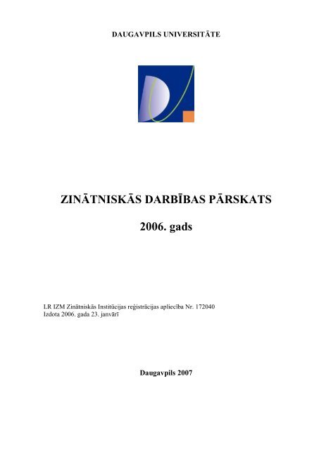 2006. gads - Daugavpils Universitāte