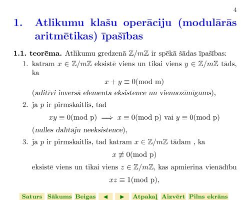 Veselo skaitl¸u teorija 5.lekcija (datorikiem)