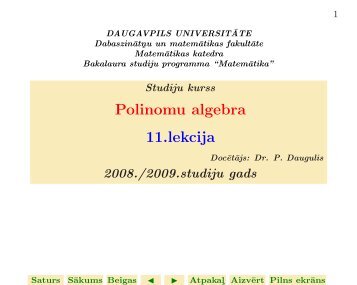 Polinomu algebra 11.lekcija