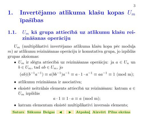 Veselo skaitl¸u teorija 8.lekcija