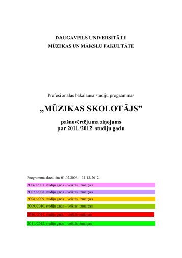 „MŪZIKAS SKOLOTĀJS” - Daugavpils Universitāte