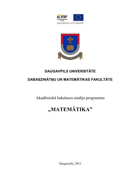 „MATEMĀTIKA” - Daugavpils Universitāte