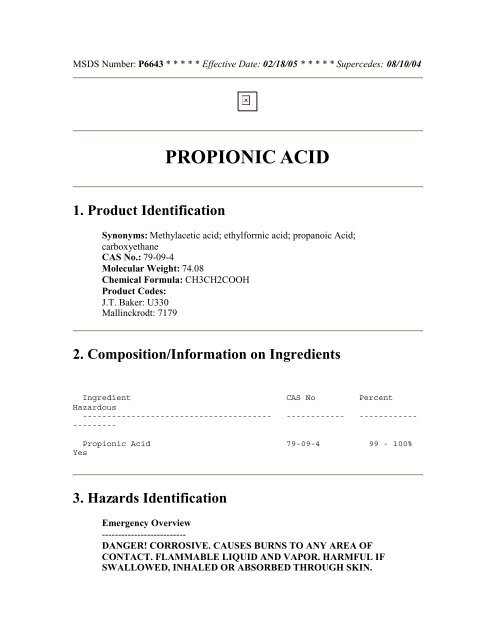 Propionic Acid
