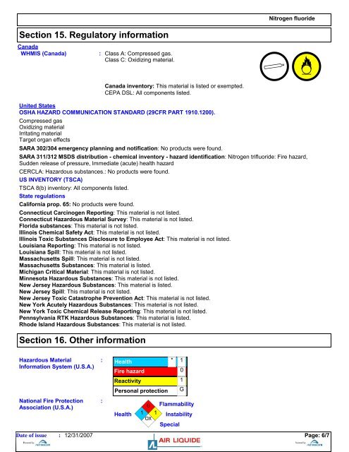 Material Safety Data Sheet