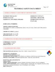 MATERIAL SAFETY DATA SHEET