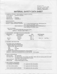 MATERIAL SAFETY DATA SHEET