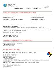 MATERIAL SAFETY DATA SHEET