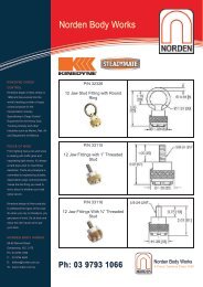 Kinedyne/Steadymate Parts Information Sheet - Norden