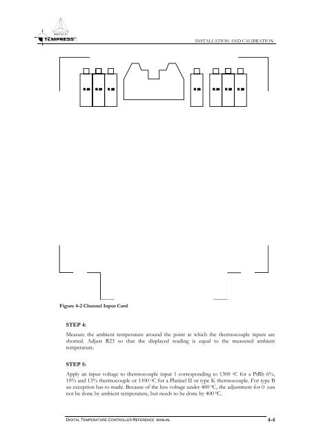 Digital Temperature Controller Reference Manual