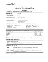 Material Safety Data Sheet Solution B