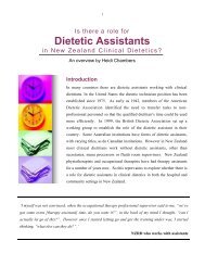 Is There A Role For Dietetic Assistants - Human Nutrition