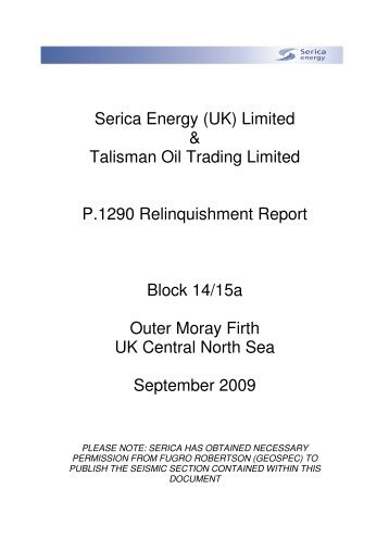 Serica Energy (UK) Limited & Talisman Oil Trading Limited P.1290 ...