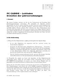 PC CADDIE – Leitfaden Erstellen der Jahresrechnungen