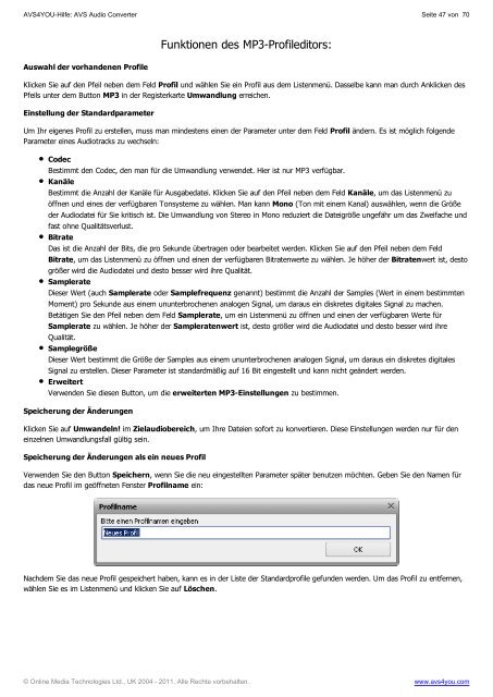 Download der PDF-Hilfe für AVS Audio Converter - AVS4YOU ...