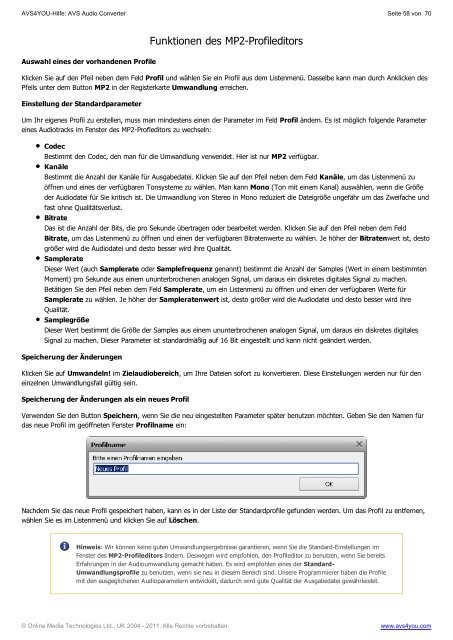 Download der PDF-Hilfe für AVS Audio Converter - AVS4YOU ...