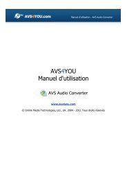 Manuel d'utilisation - AVS Audio Converter - AVS4YOU >> Online Help