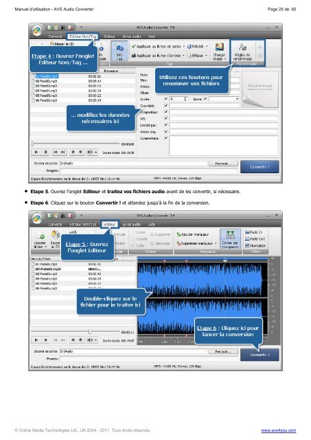 Manuel d'utilisation - AVS Audio Converter - AVS4YOU >> Online Help