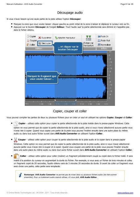 Manuel d'utilisation - AVS Audio Converter - AVS4YOU >> Online Help