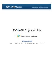AVS4YOU Programs Help - AVS Audio Converter