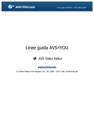 Scarica manuale PDF AVS Video Editor - AVS4YOU >> Online Help
