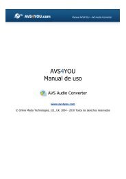 Manual de uso - AVS Audio Converter - AVS4YOU >> Online Help