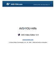 Download der PDF-Hilfe für AVS Video Editor - AVS4YOU >> Online ...