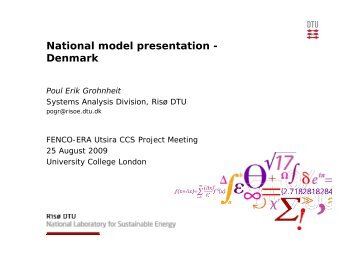 National model presentation - Denmark - DTU Orbit