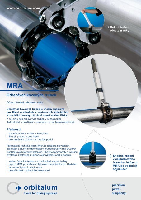 MRA Odřezávač kovových trubek