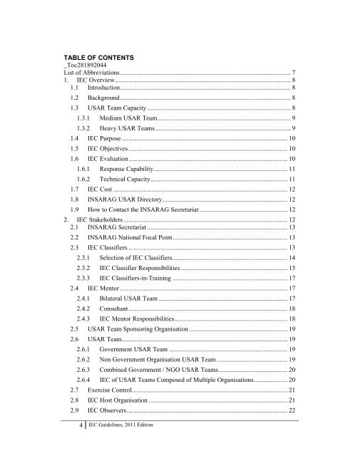 INSARAG External Classification/Reclassification - Pacific Disaster ...