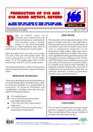 Production of C16 and C18 Mixed Palm Oil Methyl Esters