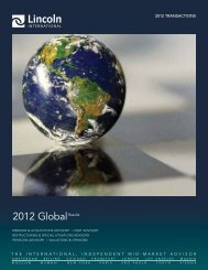 2012 GlobalResults - Lincoln International