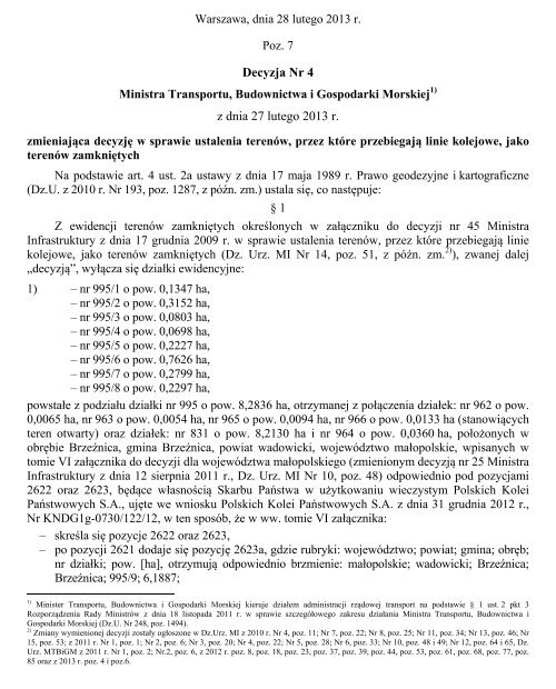 DZIENNIK URZĘDOWY - POLBI