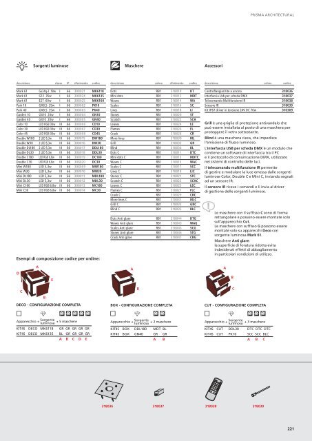 CATALOGO APPARECCHI PER ESTERNI 2010/2011