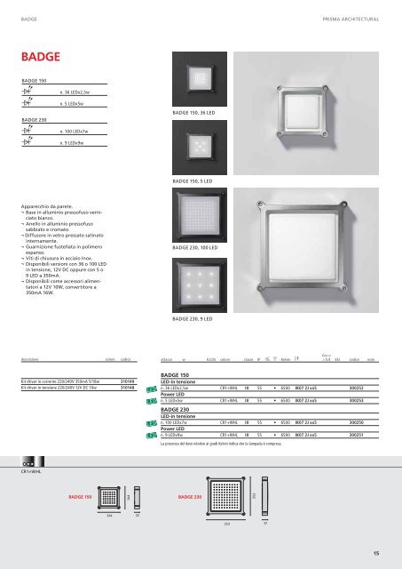 CATALOGO APPARECCHI PER ESTERNI 2010/2011