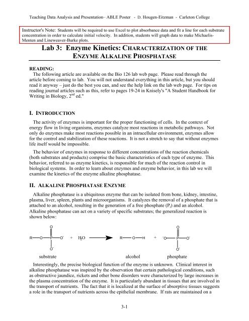 enzyme kinetics lab answers