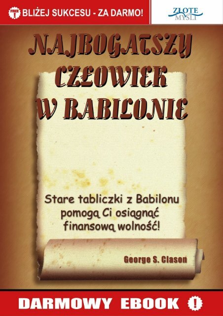 Najbogatszy człowiek w Babilonie - Darmowe ebooki