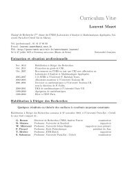 Curriculum Vitæ - Université Paris-Est Marne-la-Vallée