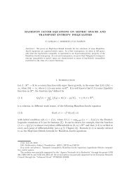 HAMILTON JACOBI EQUATIONS ON METRIC SPACES AND ...